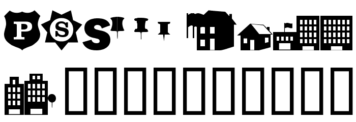 ESRI Crime Analysis Font LOWERCASE