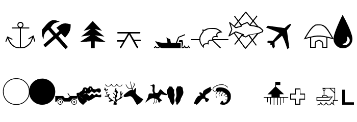 ESRI Environmental Icons フォント その他の文字