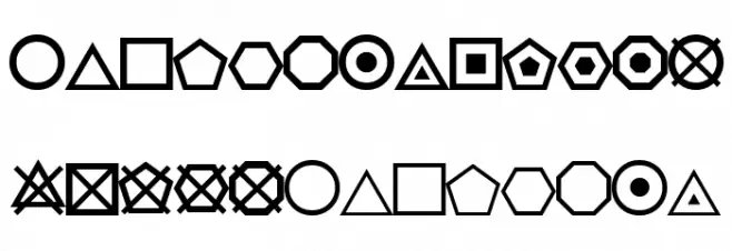 ESRI Geometric Symbols Schriftart Groß