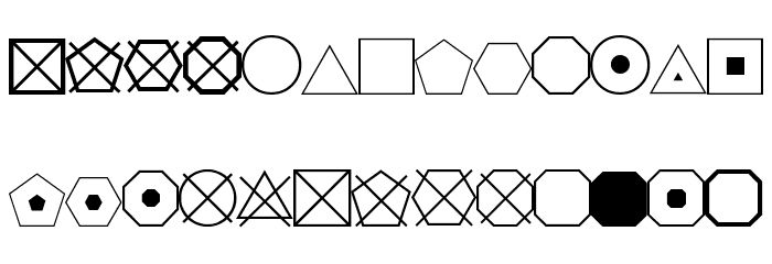 ESRI Geometric Symbols Font LOWERCASE