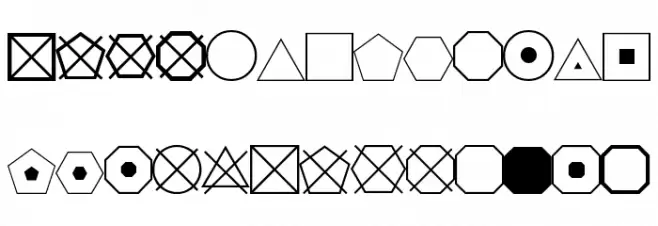 ESRI Geometric Symbols Schriftart Kleinbuchstaben