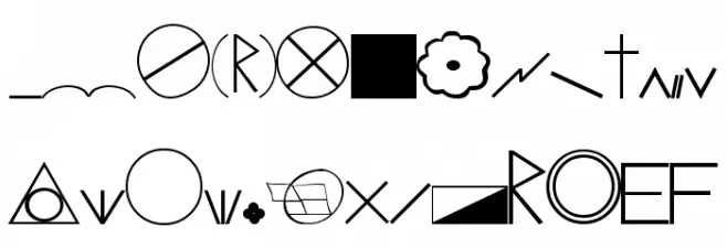 ESRI Svenska Kart Symboler 1 Font Litere mari