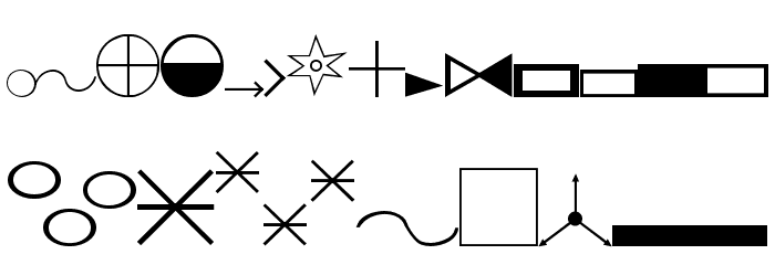ESRI Svenska Kart Symboler 1 Font LOWERCASE