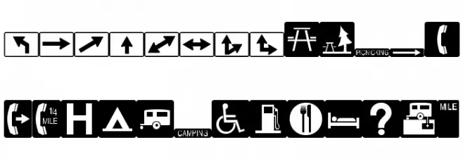 ESRI Transportation Municipal फ़ॉन्ट अपरकेस