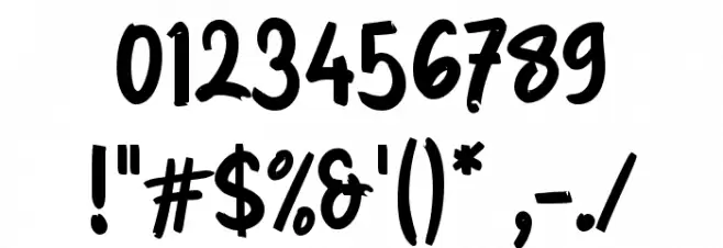 Es Blewah Font OTHER CHARS