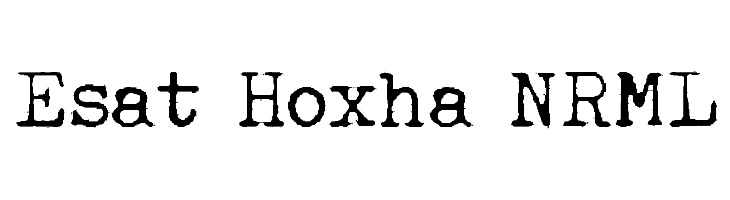 Esat Hoxha NRML  免费字体下载