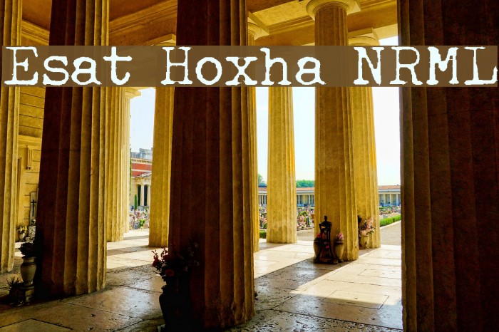 Esat Hoxha NRML Font examples