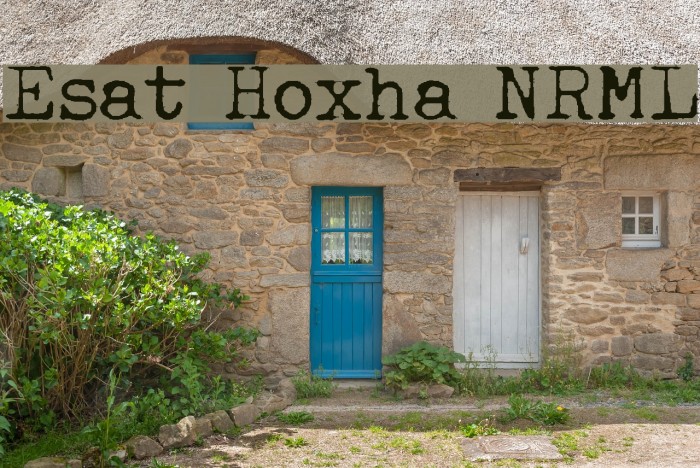 Esat Hoxha NRML Font examples
