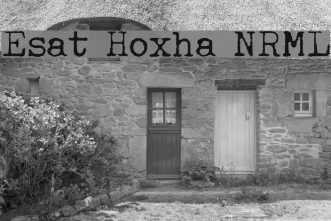 Esat Hoxha NRML Font examples