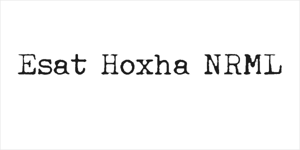 Esat Hoxha NRML Logo