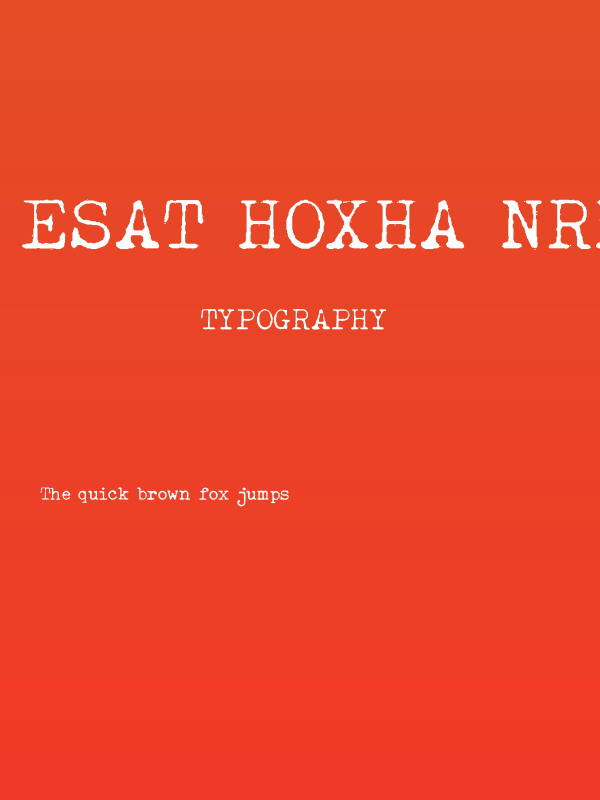 Esat Hoxha NRML Poster