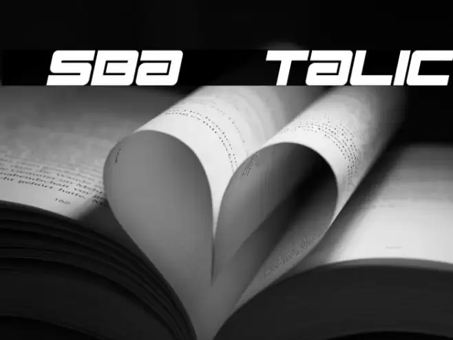 Esba - Italic Font examples