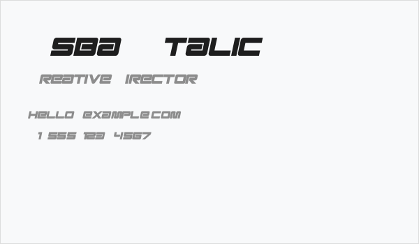 Esba - Italic Business Card