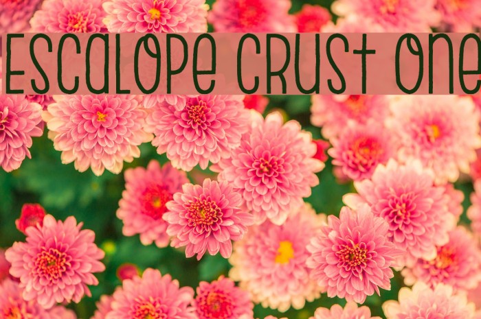 Escalope Crust One Шрифта examples