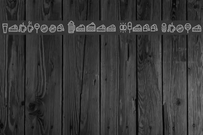 Escalope Crust Three Icons Font examples