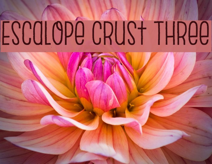 Escalope Crust Three Font examples