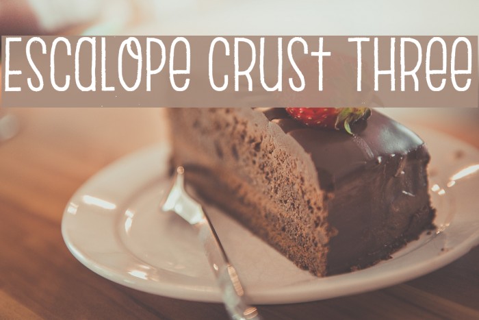 Escalope Crust Three Font examples