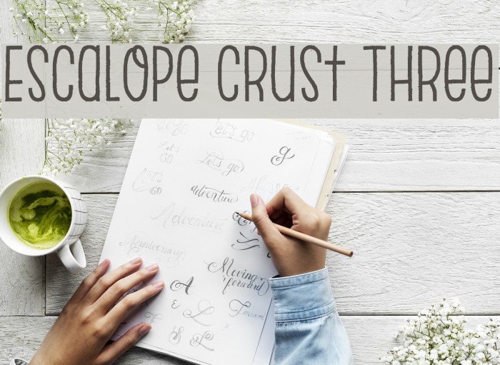 Escalope Crust Three Font examples
