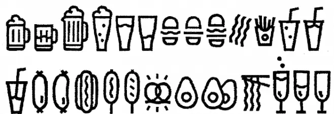 Escalope Crust Two Icons Schriftart Groß