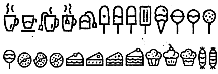 Escalope Crust Two Icons Font LOWERCASE