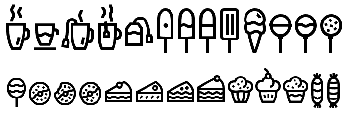 Escalope Soft Icons Font LOWERCASE