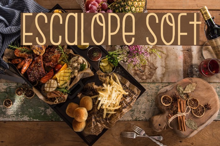 Escalope Soft Font examples