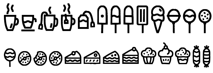 EscalopeCrustOne-Icons Font LOWERCASE