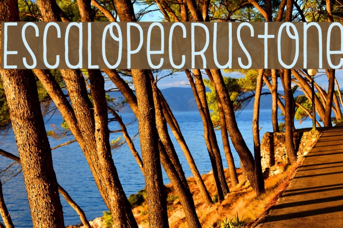 EscalopeCrustOne Font examples