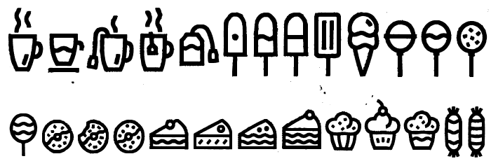 EscalopeCrustThree-Icons Font LOWERCASE