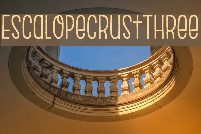 EscalopeCrustThree Шрифта examples