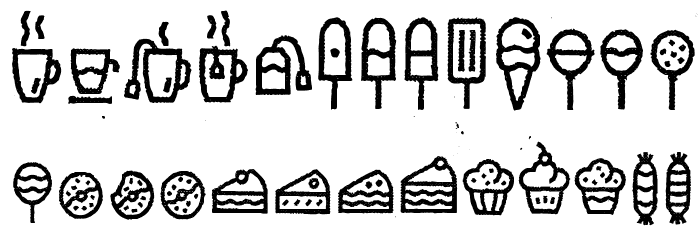 EscalopeCrustTwo-Icons Font LOWERCASE
