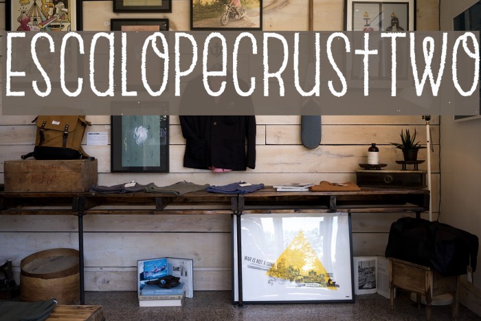 EscalopeCrustTwo Font examples