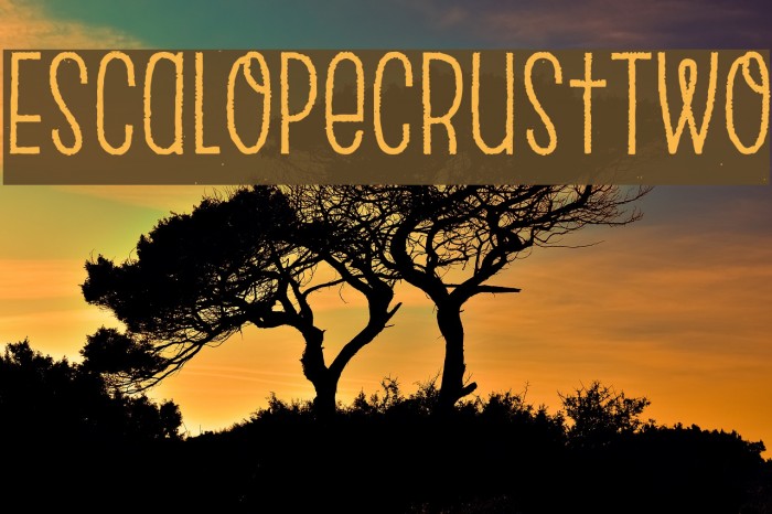EscalopeCrustTwo Font examples
