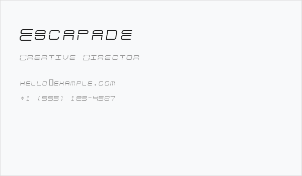 Escapade Business Card