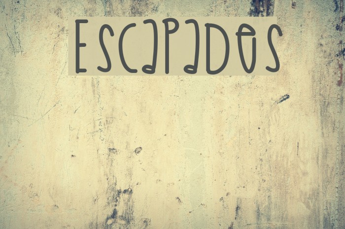 Escapades Font examples