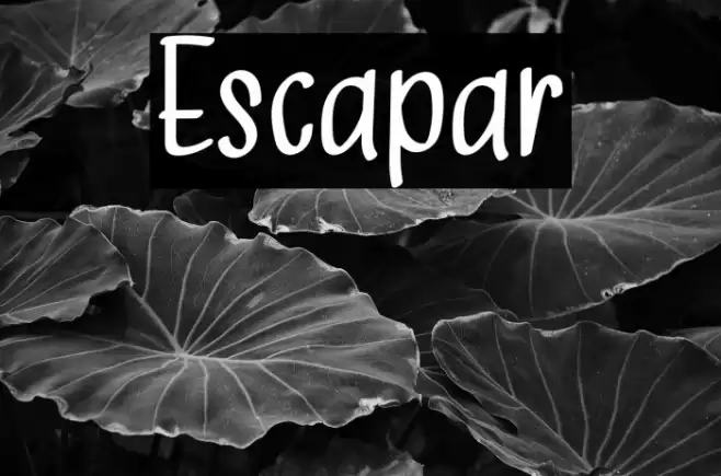 Escapar Font examples