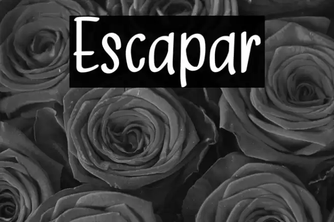 Escapar Font examples