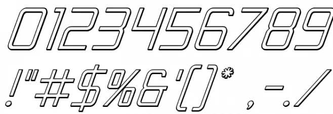 Escape Artist 3D Italic Font OTHER CHARS