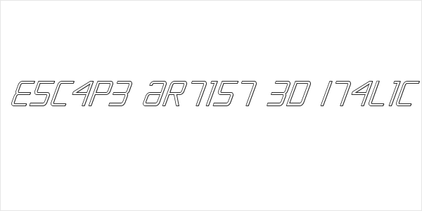 Escape Artist 3D Italic Logo