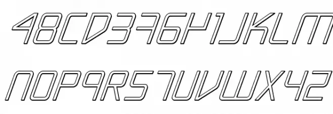 Escape Artist 3D Italic Font LOWERCASE