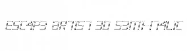 Escape Artist 3D Semi-Italic  Descarca Fonturi Gratis