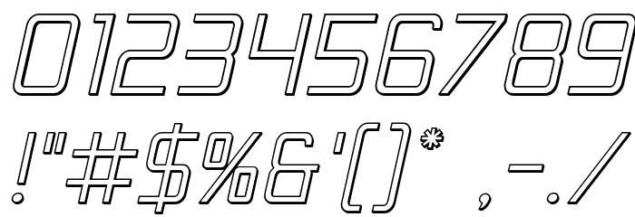 Escape Artist 3D Semi-Italic Font OTHER CHARS