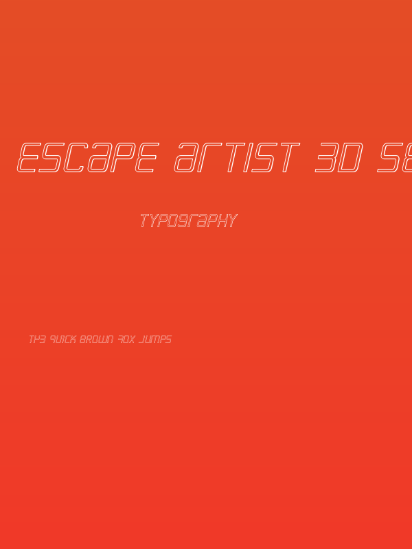 Escape Artist 3D Semi-Italic Poster
