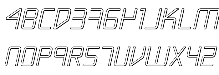 Escape Artist 3D Semi-Italic Font LOWERCASE