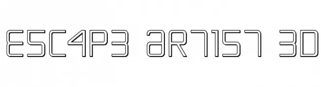 Escape Artist 3D  Frei Schriftart Herunterladen