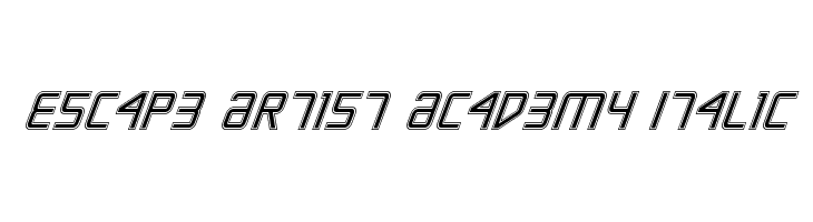 Escape Artist Academy Italic Font