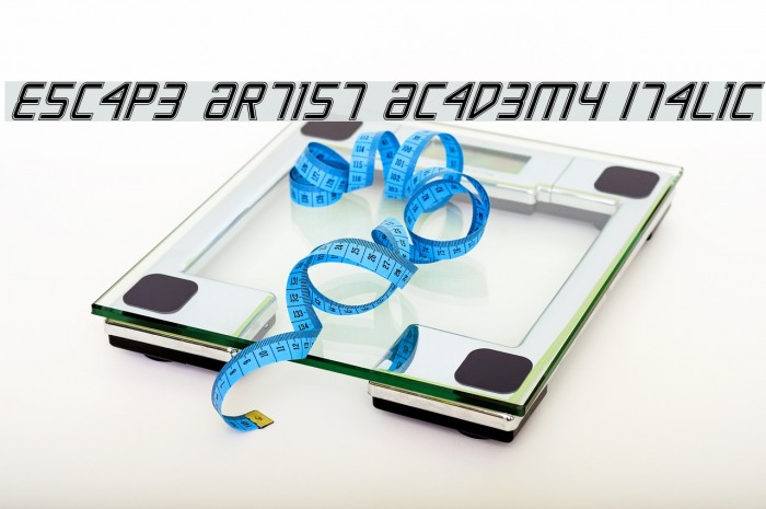 Escape Artist Academy Italic Font examples