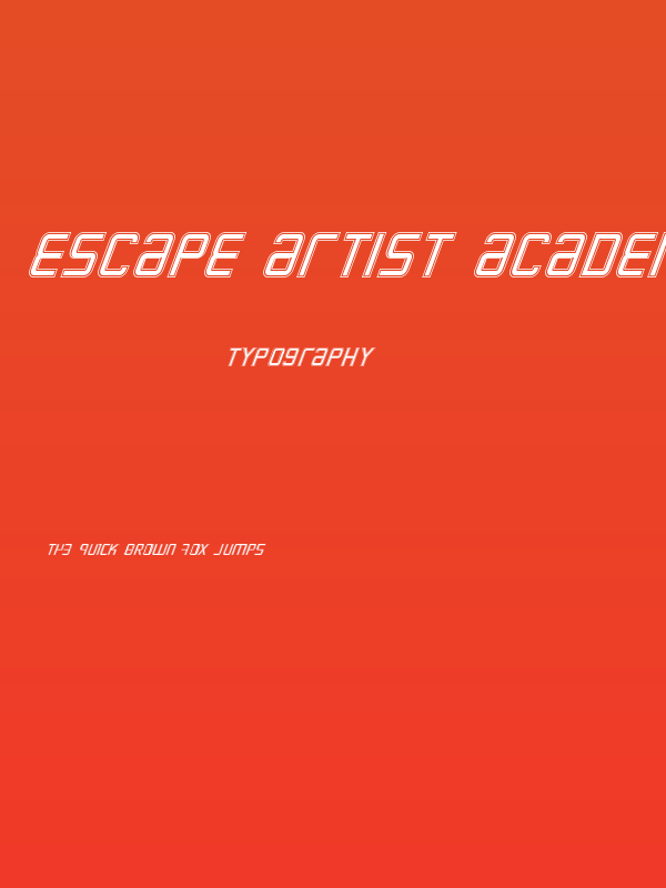 Escape Artist Academy Italic Poster