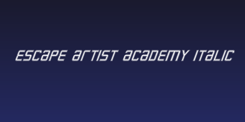 Escape Artist Academy Italic Social Header