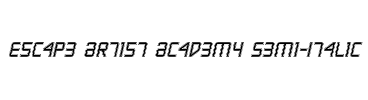 Escape Artist Academy Semi-Italic  Fuentes Gratis Descargar